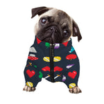 8-Bit Pixel Game Items Print Dog Zip Up Jacket