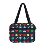 8-Bit Pixel Game Items Print Double Strap Bible Bag