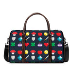 8-Bit Pixel Game Items Print Duffle Bag