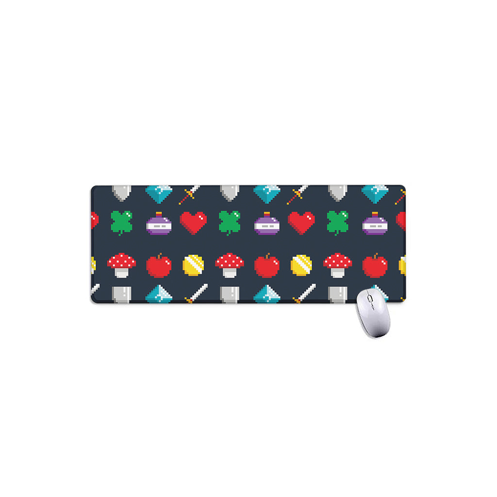 8-Bit Pixel Game Items Print Extended Mouse Pad