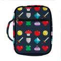 8-Bit Pixel Game Items Print Front Pocket Bible Bag