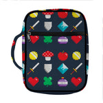 8-Bit Pixel Game Items Print Front Pocket Bible Bag