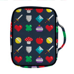 8-Bit Pixel Game Items Print Front Pocket Bible Bag
