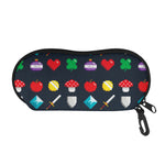 8-Bit Pixel Game Items Print Glasses Case