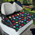 8-Bit Pixel Game Items Print Golf Cart Seat Cover