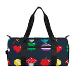 8-Bit Pixel Game Items Print Gym Bag