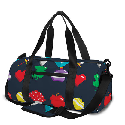 8-Bit Pixel Game Items Print Gym Bag