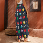 8-Bit Pixel Game Items Print Harem Pants