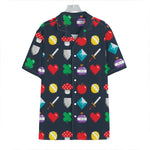 8-Bit Pixel Game Items Print Hawaiian Shirt