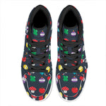8-Bit Pixel Game Items Print High Top Leather Sneakers