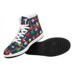 8-Bit Pixel Game Items Print High Top Leather Sneakers