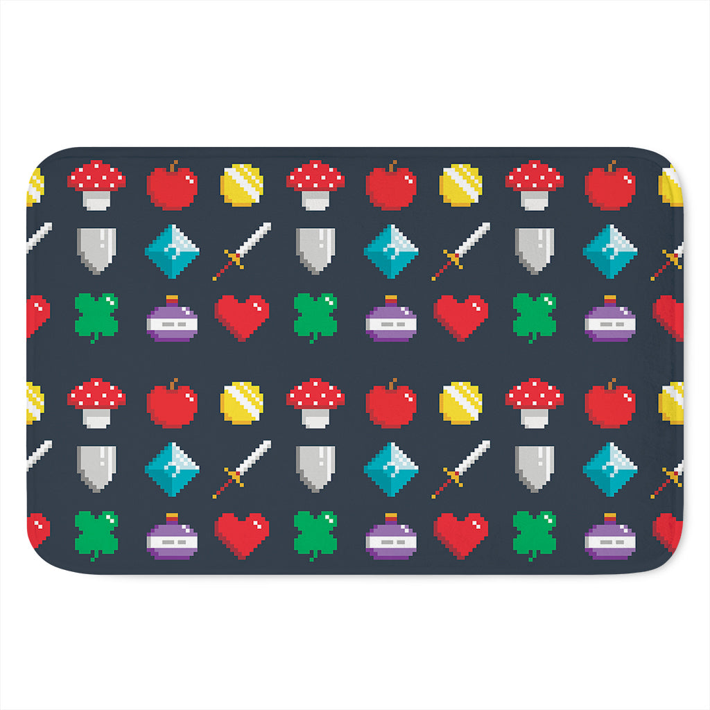 8-Bit Pixel Game Items Print Indoor Door Mat