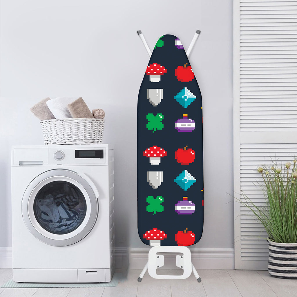 8-Bit Pixel Game Items Print Ironing Board Cover
