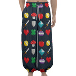 8-Bit Pixel Game Items Print Lantern Pants