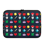 8-Bit Pixel Game Items Print Laptop Sleeve
