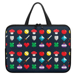 8-Bit Pixel Game Items Print Laptop Sleeve With Handle
