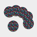 8-Bit Pixel Game Items Print Leather Coaster Set