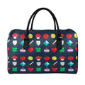 8-Bit Pixel Game Items Print Leather Duffel Bag