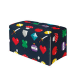 8-Bit Pixel Game Items Print Leather Tissue Box Cover