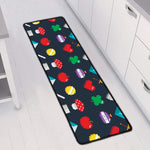 8-Bit Pixel Game Items Print Long Kitchen Mat