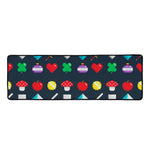 8-Bit Pixel Game Items Print Long Kitchen Mat