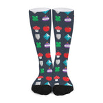 8-Bit Pixel Game Items Print Long Socks