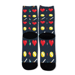 8-Bit Pixel Game Items Print Long Socks
