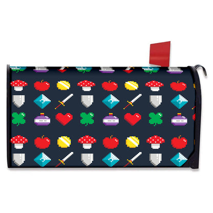 8-Bit Pixel Game Items Print Mailbox Cover