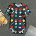 8-Bit Pixel Game Items Print Men's Bodysuit