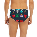 8-Bit Pixel Game Items Print Men's Briefs