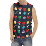 8-Bit Pixel Game Items Print Men's Fitness Tank Top