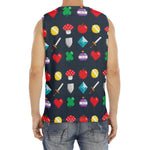 8-Bit Pixel Game Items Print Men's Fitness Tank Top