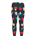 8-Bit Pixel Game Items Print Men's leggings