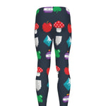 8-Bit Pixel Game Items Print Men's leggings