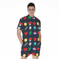 8-Bit Pixel Game Items Print Men's Romper