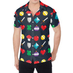 8-Bit Pixel Game Items Print Men's Shirt