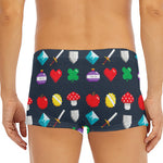 8-Bit Pixel Game Items Print Men's Short Boxer Briefs
