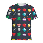 8-Bit Pixel Game Items Print Men's Sports T-Shirt