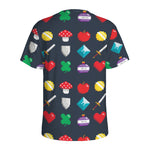 8-Bit Pixel Game Items Print Men's Sports T-Shirt