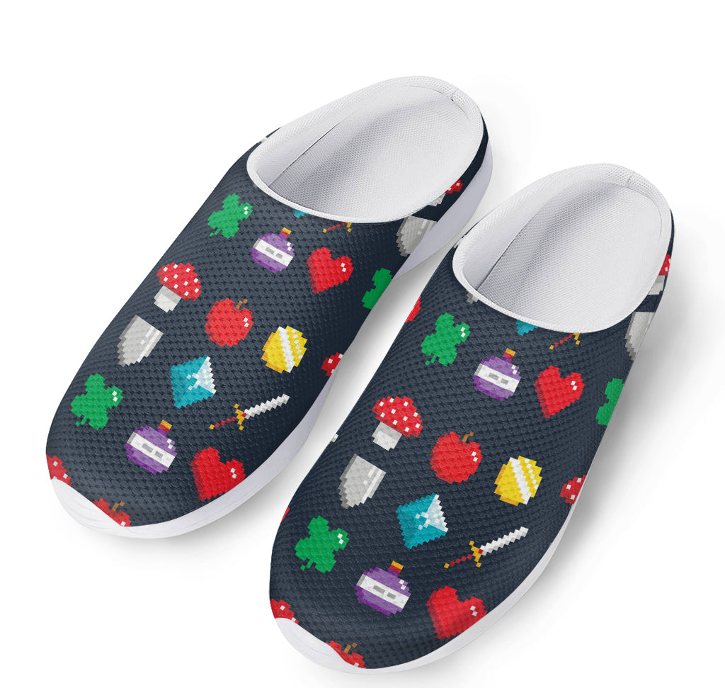 8-Bit Pixel Game Items Print Mesh Casual Shoes