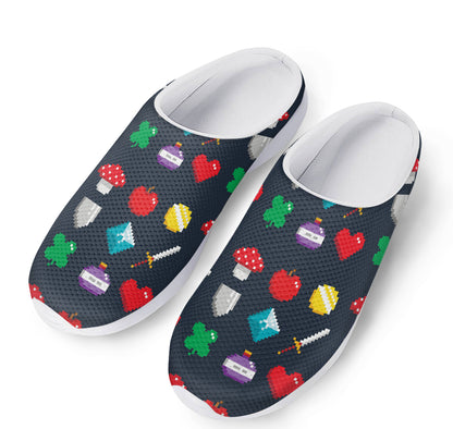 8-Bit Pixel Game Items Print Mesh Casual Shoes