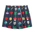 8-Bit Pixel Game Items Print Mesh Shorts