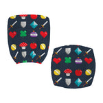 8-Bit Pixel Game Items Print Office Chair Cover