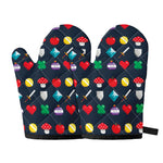 8-Bit Pixel Game Items Print Oven Mitts