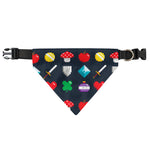 8-Bit Pixel Game Items Print Over The Collar Dog Bandana