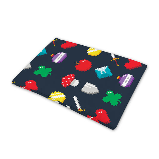 8-Bit Pixel Game Items Print Pet Cooling Mat Cover