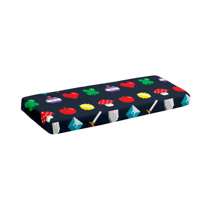 8-Bit Pixel Game Items Print Piano Keyboard Cover
