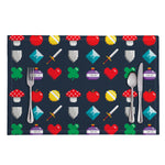 8-Bit Pixel Game Items Print Placemat