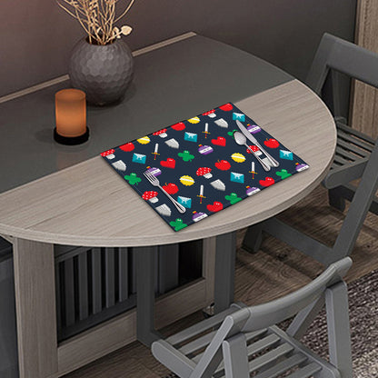8-Bit Pixel Game Items Print Placemat