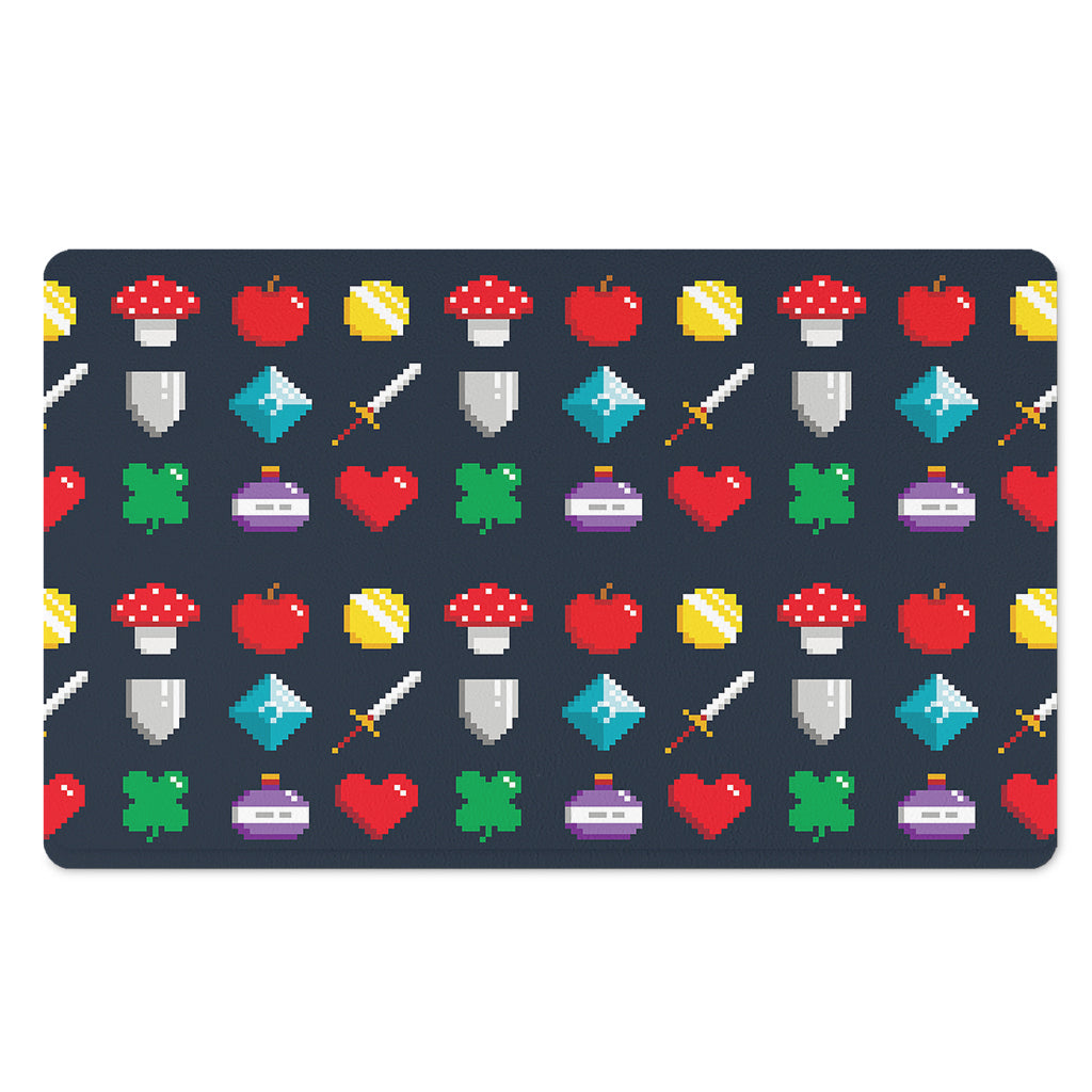 8-Bit Pixel Game Items Print Polyester Doormat